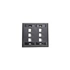 Leviton 42080-6EP 6Pt Quickport Wallplate Black