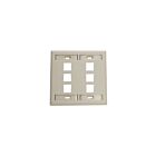 Leviton 42080-6IP 6Pt Quickport Wallplate I