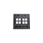 Leviton 42080-8EP 8Pt Quickport Wallplate Black