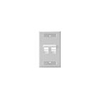 Leviton 42081-2WS 2 Port 1 Gang Wallplate