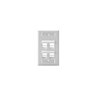 Leviton 42081-4WS 4 Port 1 Gang Wallplate