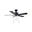 Canarm Colette CF42COL5BK 42" Matte Black 8W Fandelier