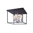 Canarm Ifm701A16Bkn Roy 4-Lights 240W Matte Black Flush Mount