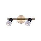 Canarm Elsee IT1161A02BKG10 2-Lights Matte Black and Gold Track Light