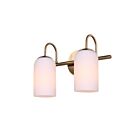 Canarm NOVALEE IVL1130A02GD Gold 2-Lights 120W Vanity Light