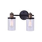 Canarm CECILIA IVL745A02BKG 2-Lights Vanity Light