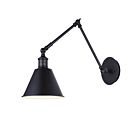 Canarm IWF582A01BK 1-Light Matte Black Wall Fixture