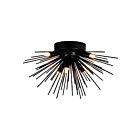 CWI Lighting Savannah 1034C20-6-101 Black 6 Lights 240W Flush Mount