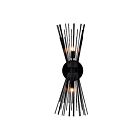 CWI Lighting Savannah 1034W8-2-101 Black 2 Lights 80W Wall Sconce