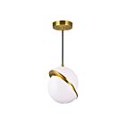 CWI Lighting Gemini 1148P10-1-624 Brass 1 Light 10W Pendant