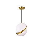 CWI Lighting Gemini 1148P12-1-624 Brass 1 Light 10W Pendant