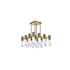 CWI Lighting Pipes 1221P20-16-625 Brass 16 Lights 80W Chandelier
