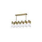 CWI Lighting Pipes 1221P32-12-625 Brass 12 Lights 60W Chandelier