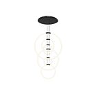 CWI Lighting Hoops 1273P35-6-101-R Black 6 Lights 420W Chandelier