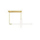 CWI Lighting Hoops 1273P40-2-602-RC Satin Gold 2 Lights 44W Chandelier