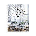 CWI Lighting Stagger 1588P60-14-101 Black 140W Chandelier