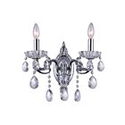 CWI Lighting Flawless 2016W15C-2 Chrome 2 Lights 120W Wall Sconce