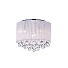 CWI Lighting Water Drop 5006C14C-R (W) Chrome 6 Lights 240W Flush Mount