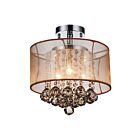CWI Lighting Radiant 5062C12C (Chp + G) Chrome 3 Lights 120W Flush Mount