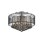 CWI Lighting Radiant 5062C20C (Smoke + B) Chrome 9 Lights 360W Flush Mount