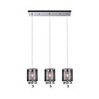 CWI Lighting Radiant 5062P24C-3 (Smoke + B) Chrome 3 Lights 120W Chandelier