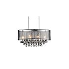 CWI Lighting Radiant 5063P26C (Smoke+ B) Chrome 6 Lights 240W Chandelier