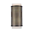 CWI Lighting Checkered 5209W6B Black 2 Lights 120W Wall Sconce