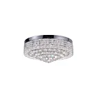 CWI Lighting Cascade 5424C22C Chrome 10 Lights 400W Flush Mount