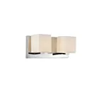 CWI Lighting Satin Nickle 5442W12SN Satin Nickel 2 Lights 80W Wall Sconce
