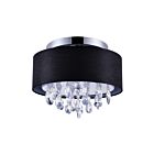 CWI Lighting Dash 5443C14C (Black) Chrome 3 Lights 180W Flush Mount