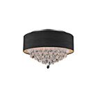 CWI Lighting Dash 5443C18C (Black) Chrome 4 Lights 240W Flush Mount