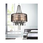 CWI Lighting Amelia 5475P20C-6 Brown Chrome 6 Lights 360W Chandelier