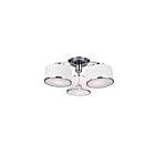 CWI Lighting Frosted 5479C24C-3 Chrome 3 Lights 180W Flush Mount