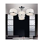 CWI Lighting Frosted 5479C28C-4 Chrome 4 Lights 240W Flush Mount