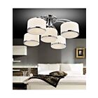 CWI Lighting Frosted 5479C30C-5 Chrome 5 Lights 300W Flush Mount