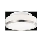 CWI Lighting Frosted 5479C8SN-R Satin Nickel 1 Light 60W Flush Mount