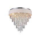 CWI Lighting Franca 5523C22C (Off White) Chrome 8 Lights 320W Flush Mount