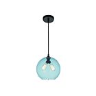 CWI Lighting Glass 5553P12 - Blue (2L) Black 2 Lights 120W Pendant