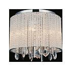 CWI Lighting Benson 5562C12C Clear Chrome 4 Lights 160W Flush Mount