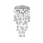 CWI Lighting Rain Drop 6601C12C Chrome 3 Lights 105W Flush Mount