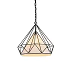 CWI Lighting Diamond 9600P20-1-101 Black 1 Light 60W Chandelier