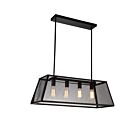 CWI Lighting Macleay 9601P31-4-101-A Black 4 Lights 240W Chandelier