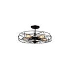 CWI Lighting Pamela 9606C19-5-101 Black 5 Lights 300W Flush Mount