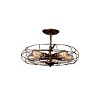 CWI Lighting Pamela 9606C19-5-128 Antique Copper 5 Lights 300W Flush Mount