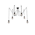 CWI Lighting Tomaso 9610P28-6-101 Black 6 Lights 360W Chandelier
