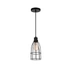 CWI Lighting Nestor 9635P5-1-101 Black 1 Light 60W Pendant