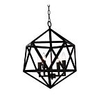 CWI Lighting Amazon 9641P20-4-101 Black 4 Lights 160W Chandelier