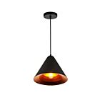 CWI Lighting Keila 9666P10-1-143 Black And Gold 1 Light 60W Pendant