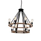 CWI Lighting Ganges 9671P33-14-101 Black 14 Lights 840W Chandelier