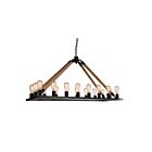 CWI Lighting Ganges 9671P49-18-RC-101 Black 18 Lights 1080W Chandelier